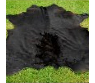 Angus Solid Black Cowhide Rug 1
