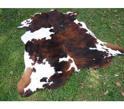 Tricolor Brown & Chocolate Cowhide Rug